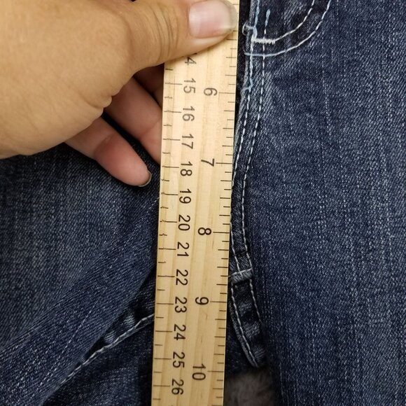 Wrangler Jeans Womens 3/4 Q Baby Stretch Mid Rise Bootcut *Altered Read* - Picture 8 of 16